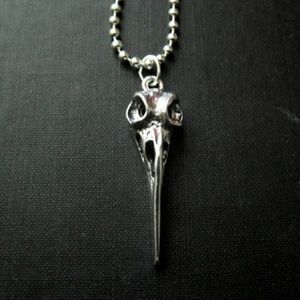 Gothic Bird Skull Necklace